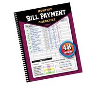 ZHAPEG Efficient Monthly Bill Management Book 48 Months for Tracking and Payments To Enhances Financial Efficiency