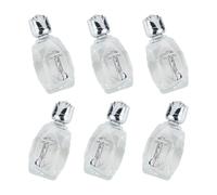 ZHAPEG Pack Of 6 Glass Bottles With Pattern for Baptisms Essential Oil Storage Dispenser Decors