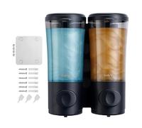 ZHAPEG Wall Mounted Shampoo and Conditioner Dispenser Easy Installation Shower Soap Holder 500ml Capacity for Bathroom