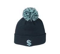 ZHATS Standard Seattle Kraken NHL Officially Licensed Beanie Pom Icon Team Color, One Size