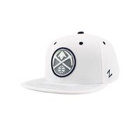ZHATS Unisex's NBA Officially Licensed Adjustable Snapback Hat Flat Bill Z11 Pop White, One Size