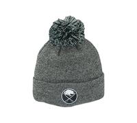ZHATS Unisex's NHL Officially Licensed Beanie Pom Nimbus Grayscale Hat, Grey, One Size