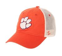 ZHATS Zephyr NCAA Clemson Tigers Adult Men University Relaxed Cap, Adjustable, Team Color/Stone