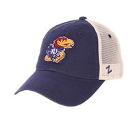 ZHATS Zephyr NCAA Kansas Jayhawks Adult Men University Relaxed Cap, Adjustable, Team Color/Stone