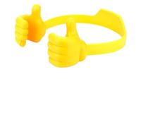ZHAUPMCB Bike Phone Holder Cute Thumb-up Desktop Cell Phone Holder Stand Adjustable Plastic Lazy Phone Stand Universal Desk Holder Cell Phone Handlebar Mounts(Yellow)