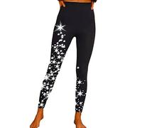 ZHAWEIYC Print Leggings, Super Elastic Trousers for Women, Unusual Leggings, Women's Fitness Trousers, Women's Sports Trousers with Mobile Phone Pocket, Short Leggings, Women's Cotton Yoga Trousers,