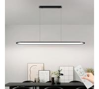 zhawete Black,Modern LED Pendent Lights Kitchen Island, Dimmable LED Ceiling Hanging Lamp Fixture, Restaurant Pendant Light with Remote Control,Height Adjustable Ceiling Lights for Kitchen Island Bar