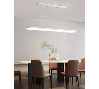 zhawete White,Modern LED Pendent Lights Kitchen Island, Dimmable LED Ceiling Hanging Lamp Fixture, Restaurant Pendant Light with Remote Control,Height Adjustable Ceiling Lights for Kitchen Island Bar