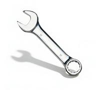 zhax 13mm Metric Stubby Combination Wrench, 12 Point Box End, 15 Degree Offset Design, Mirror Polish Finish, Forged CR V Steel, Hand Tools for Mechanics, Ideal for Auto and Home Repair