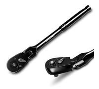 zhax 3/8" Drive Flex-Head Ratchet, 90-Tooth Quick Release Ratchets, 4° Swing Arc, Reversible Ratchet Wrenches for Repairing, Home, DIY, Chrome Alloy Made