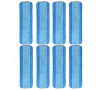 ZHAYAO 8 Pack Microfiber Cleaning Pads for Bona Mop, Reusable Microfiber Mop Pads for 18 Inch Mop, Hardwood & Hard Surface Floors Replacement Cleaning Mop Pads, Machine Washes