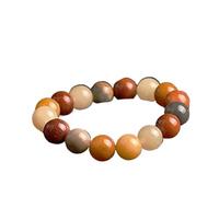 ZHAYUEOP FengShui Wealth Bracelet， Yellow Gobi Desert Jade Bangle Bracelet Feng Shui Wealth Multicolor 7 Chakra Gem Crystal, 10MM, Acetate, no gemstone