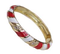 ZHAYUEOP Vintage Bangle, Rainbow Enamel Stripe Bracelet Rhinestone Vintage Chinese Cloisonne Bracelets, One Size, Acetate, no gemstone