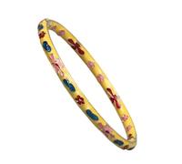 ZHAYUEOP Vintage Bangle, Vintage Cloisonne Filigree Thin Bangle Traditional Handmade Ethnic Bangles Accessories, One Size, Acetate, no gemstone