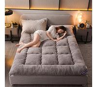 ZHBY Mattress Thicken Roll Up Japanese Futon Mattress Winter Quilted Floor Mattresses Folding Portable Tatami Sleeping Pad For Camping Couch Dormitory Guest Bed Mat (Color : Gris, Size : 90x200cm)