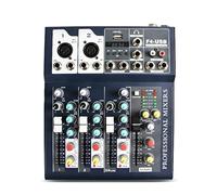 ZHCHAO 4 Channel Digital Cable DJ Audio Mixer Sound Board Console Connectable Microphone Mixing Station Controller