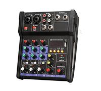 ZHCHAO 4-channel Dj Controller Mixer Professional Mixing Console with Reverb Effect for Home Live Stage(Argento)