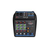 ZHCHAO 4 Channel Mixer DJ Mixing Console with 48V Phantom Power Monitor System Mixer Audio