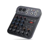 ZHCHAO Audio Mixer Fuluode V4 Sound Mixing Console Record Computer 48V Phantom Power Delay Repaeat Effect 4 Channels