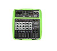 ZHCHAO B6-MX Portable 6-Channel Sound Card Mixing Console Audio Mixer Built-in 16 DSP 48V Phantom power Supports BT(Vert)
