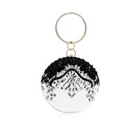 ZHCHAO Banquet Handbag, Silk Small Round Bag, Evening Bag