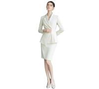 ZHCHAO Broadcasting And Hosting Art Test Clothing Female Suit Suit Professional Dress Front Desk Work Clothes(M)