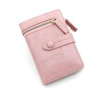 ZHCHAO Buckle Zipper Short Women's Purse Large Capacity Multi-Card Wallet(Roze)
