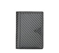 ZHCHAO Card Bag Carbon Fiber Pattern Pull Out Multi-Function Card Card Sleeve Men's Business Card Bag