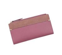 ZHCHAO Card Bag Storage Bag Women's Long Purse Splicer Purse Coin Purse Clutch Bag(Rosso)