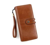 ZHCHAO Clutch Handbag ID Coin Purse Women's Purse Long Zipper Strap(Rosso)
