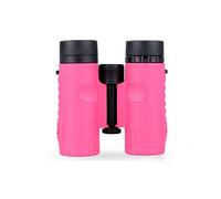 ZHCHAO Compact Binoculars 8x32Waterproof Binocular Weak Light Night Vision Folding High Powered Clear Binoculars Lightweight(Color:Roze)