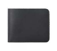 ZHCHAO Crossfold Money Clip Men's Wallet Short Vintage Scrub(Svart)