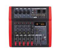 ZHCHAO EFX6 6 Channels Audio Mixer 4 Mono 1 Stereo Sound Mixing Console 5V 16 DSP Effects Computer Play Recording