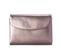 ZHCHAO Genuine Leather Short Wallet, Women's Glossy Small Wallet, Women's Top Layer Cowhide Zero Wallet Card Bag(Rosso)
