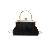 ZHCHAO Handheld Bag Chinese Banquet Grab Pattern Chain Small Bags(Svart)