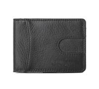 ZHCHAO Hold Bag Card Bag Multi-Function Wallet Men's Retro Short Multi-Card Layer(Svart)