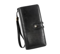 ZHCHAO Id Coin Purse Women's Purse Long Zipper with Clutch Tote(Svart)