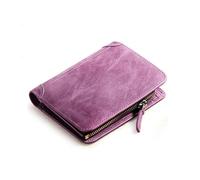 ZHCHAO Ladies Men's Multi-Capacity Card Bag Multi-Slot Vintage Zipper Card Holder Bag