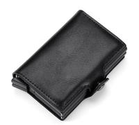 ZHCHAO Layer Aluminum Card Box Card Bag Men's PU Automatic -up Card Clip Pattern Wallet