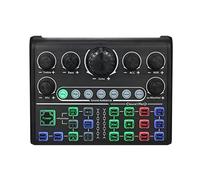 ZHCHAO Live Sound Card External Voice Changer Audio Mixer BT Sound Mixer Board with Multiple Sound Effects Supports Smartphone Computer