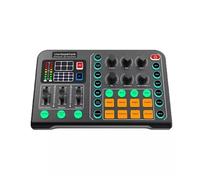 ZHCHAO M6 Professional Live Sound Card Noise Reduction Sound Board Sound Mixer Board Lighting Effect Live Sound Card Voice Changer