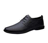 ZHCHAO Men's Casual Loving Shoes Ping Heel Round Rubber Shoes wear -resistantComfortable Soft Bottom Shoes for Men(Svart,8.5)
