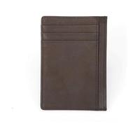 ZHCHAO Men's First Layer Crazy Horse Bull Pickup Bag Vintage Credit Card Bag Holder(Brown-2)