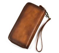 ZHCHAO Men's Long Wallet Zipper Purse Hold Purse Retro Casual Grab Purses Multi-Purpose