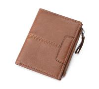 ZHCHAO Men's Short Money Baotou Layer Retro Money Clip Driving License Casual
