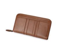 ZHCHAO Men's Wallet Brush Layer Long Bag Multi-Slot Card Bag Mobile Phone Bag Hold Bag(Brass)