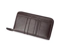 ZHCHAO Men's Wallet Brush Layer Long Bag Multi-Slot Card Bag Mobile Phone Bag Hold Bag(Rosso)