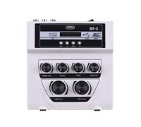 ZHCHAO MF-8 Mini Audio Mixer Mixing Stereo Echo Mixers Microphone Inputs Support BT Recording MP3 For PC Amplifier