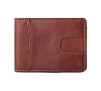 ZHCHAO Multi-Slot First Layer Holding Bag Card Bag Multi-Function Wallet Men's Retro Short(Rosso)