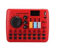 ZHCHAO Multifunctional Live Sound Card Set Volume Adjustable Audio Mixer Sound Card for Streaming Live Sound with Microphone